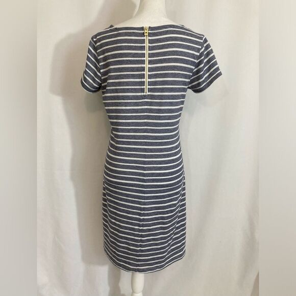 Sail To Sable Dress Women’s M Blue White Stripe Nautical Resort Preppy Tuckernuc - Picture 3 of 10